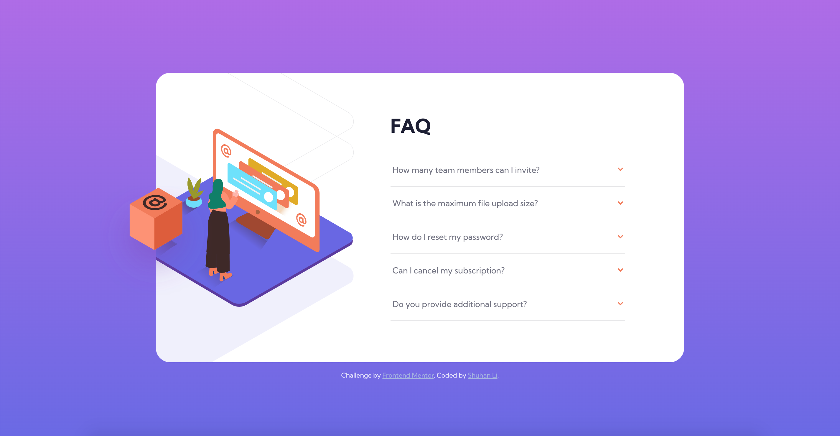 Frontend Mentor 'Accordion Style' project